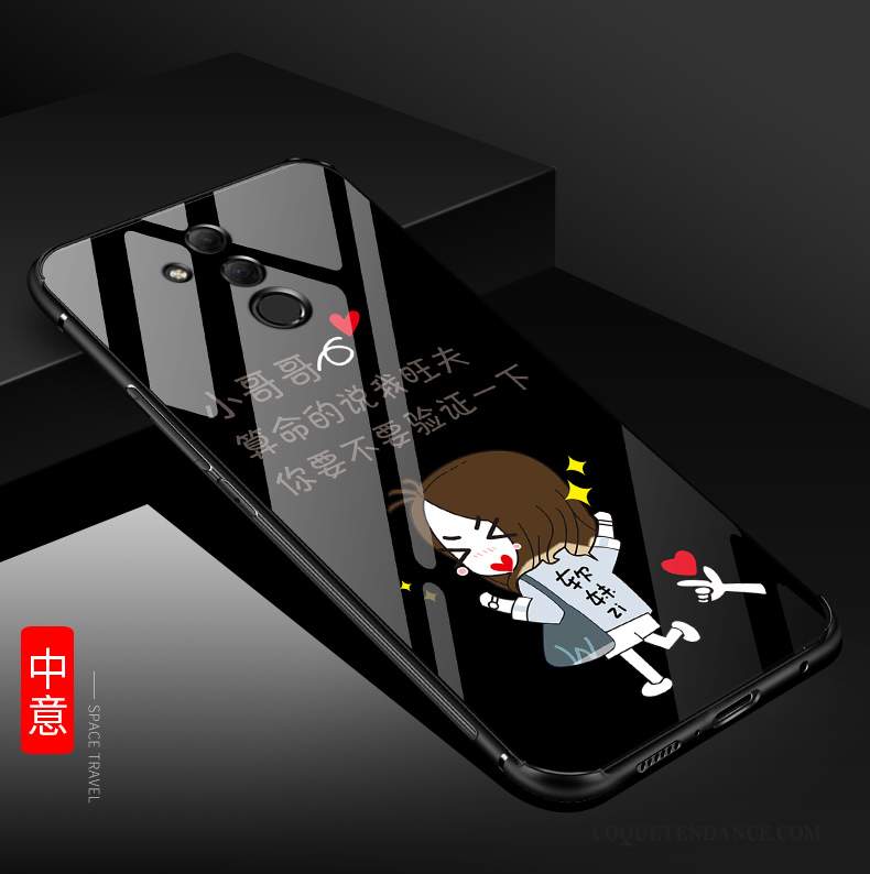 Huawei Mate 20 Lite Coque De Téléphone Verre Étui Noir Tempérer