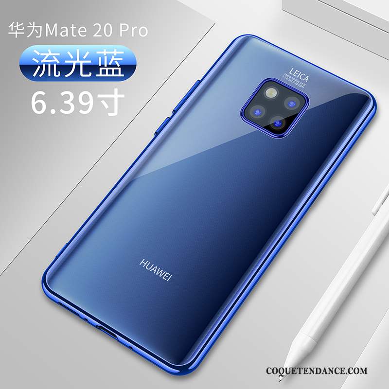 Huawei Mate 20 Pro Coque Incassable Luxe Silicone Blanc Transparent