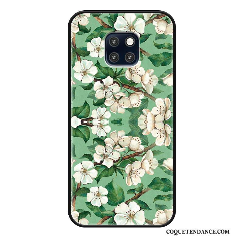 Huawei Mate 20 Rs Coque Fleur Incassable Étui Petit Vert