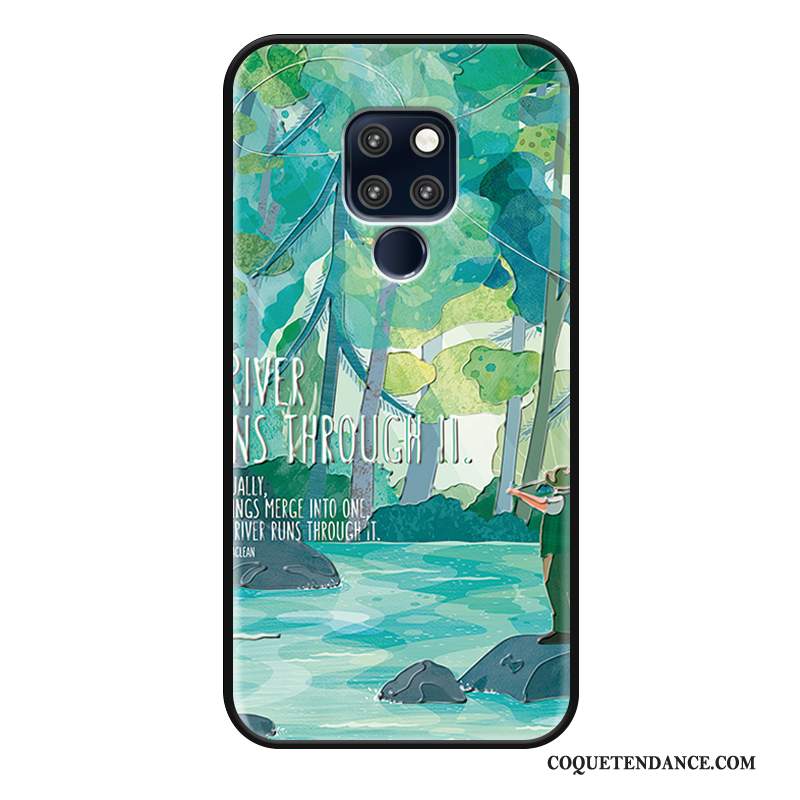 Huawei Mate 20 Rs Coque Fleur Incassable Étui Petit Vert