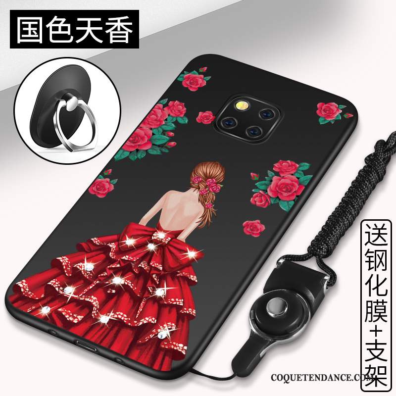 Huawei Mate 20 Rs Coque Protection Rouge Étui Fluide Doux De Téléphone