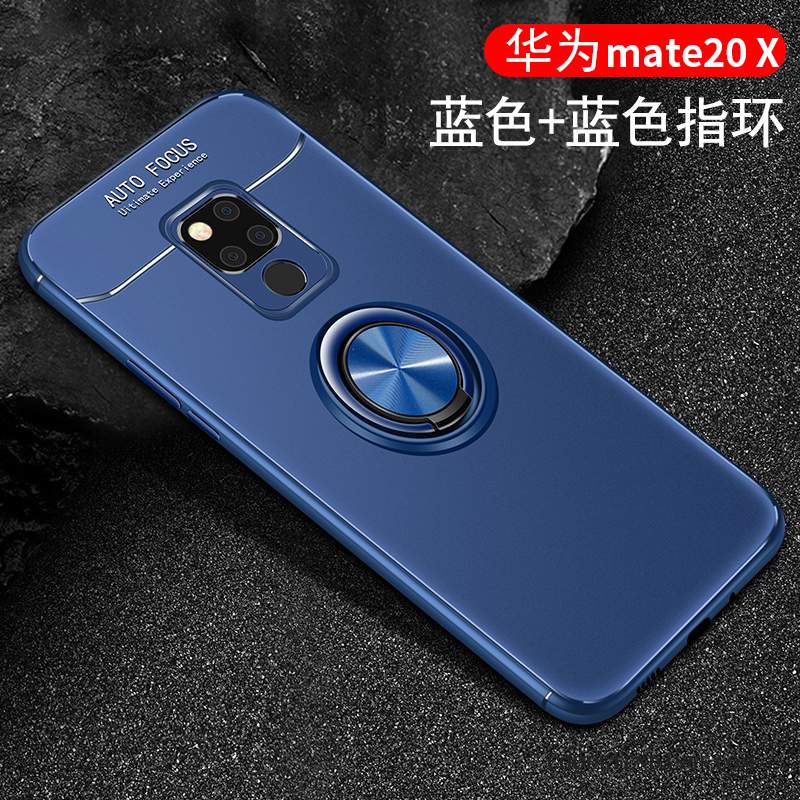 Huawei Mate 20 X Coque Fluide Doux Délavé En Daim Nouveau Protection Incassable