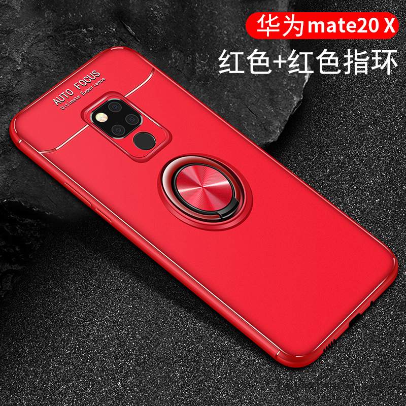 Huawei Mate 20 X Coque Fluide Doux Délavé En Daim Nouveau Protection Incassable