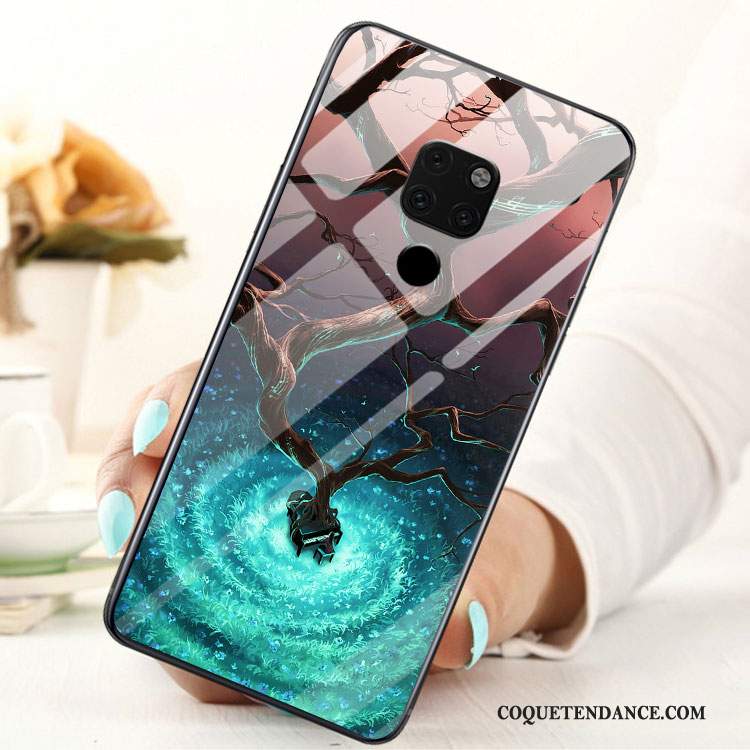 Huawei Mate 20 X Coque Personnalité Créatif Bleu Protection Verre