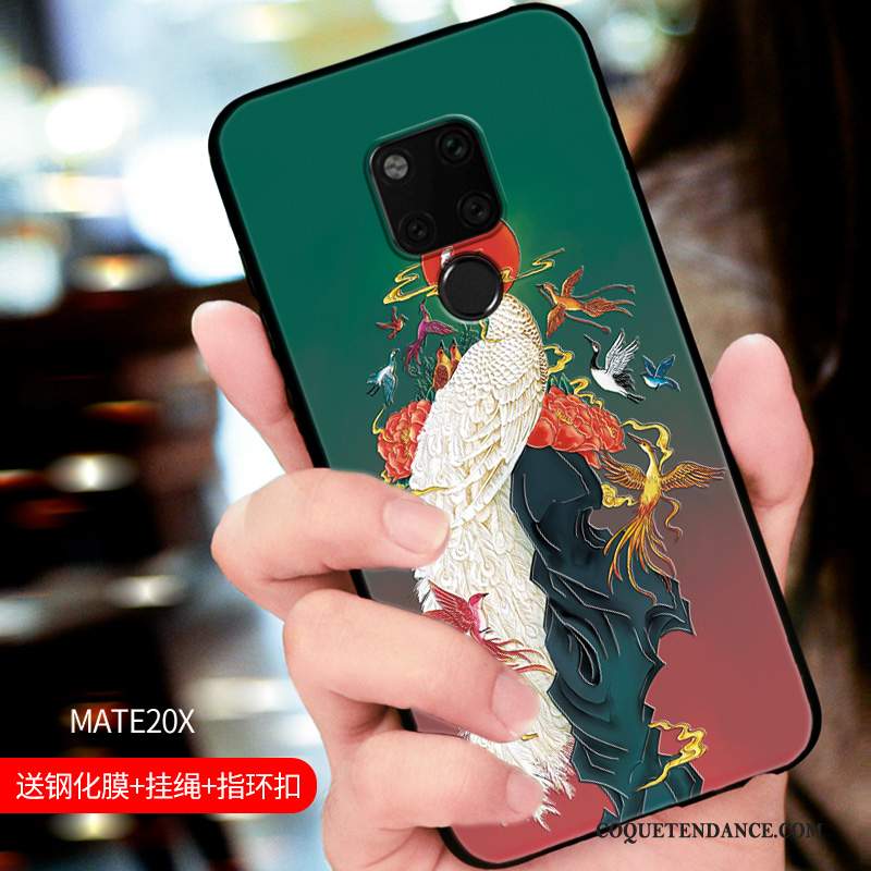 Huawei Mate 20 X Coque Personnalité Protection Fluide Doux Nouveau Délavé En Daim