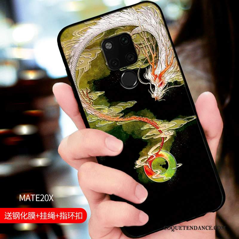 Huawei Mate 20 X Coque Personnalité Protection Fluide Doux Nouveau Délavé En Daim