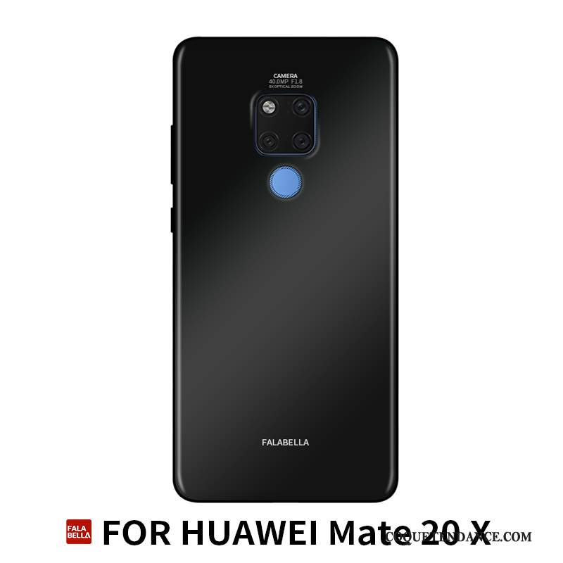 Huawei Mate 20 X Coque Protection Personnalité Verre Bleu Ornements Suspendus