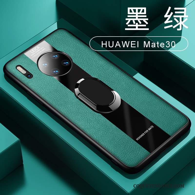 Huawei Mate 30 Coque De Téléphone Très Mince Incassable Vert Magnétisme
