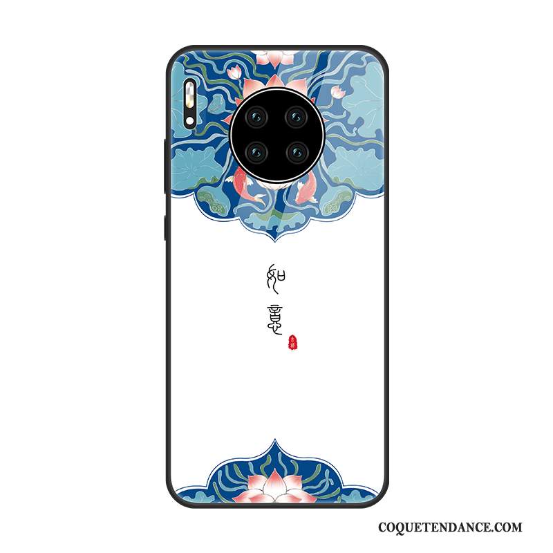 Huawei Mate 30 Coque Original Nouveau Verre De Téléphone Style Chinois