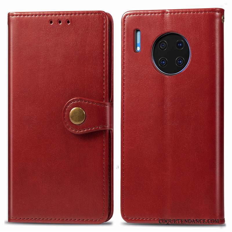 Huawei Mate 30 Coque Protection Simple Étui En Cuir Ornements Suspendus De Téléphone