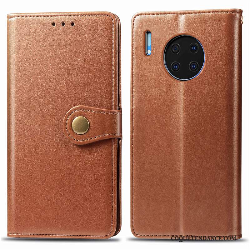 Huawei Mate 30 Coque Protection Simple Étui En Cuir Ornements Suspendus De Téléphone