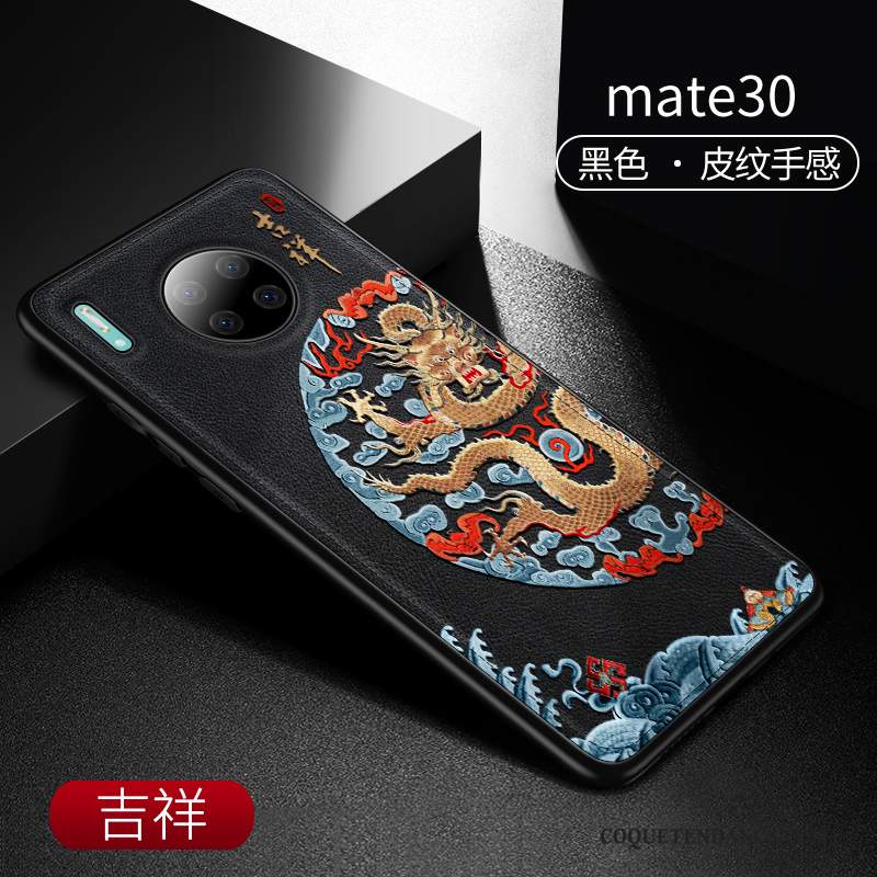 Huawei Mate 30 Coque Protection Tout Compris Vert De Téléphone Cuir