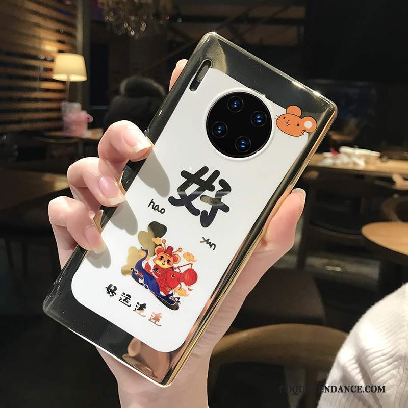 Huawei Mate 30 Coque Silicone Blanc Nouveau Grand