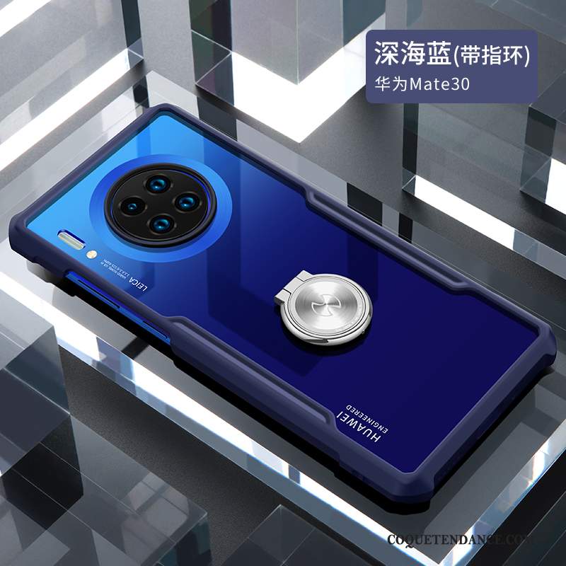 Huawei Mate 30 Coque Transparent Délavé En Daim Étui Silicone