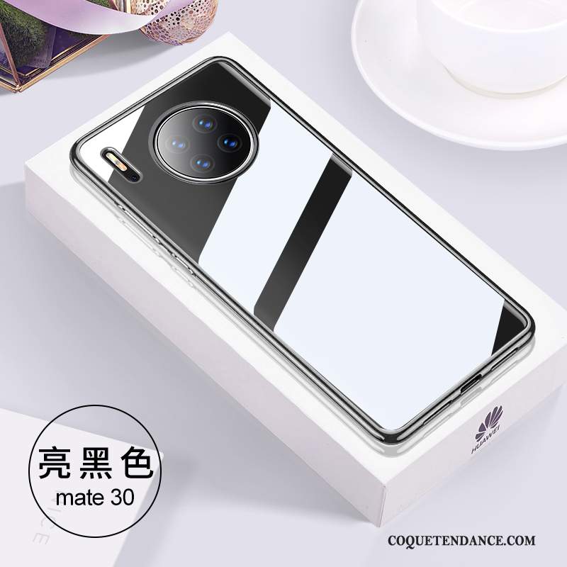 Huawei Mate 30 Coque Vert Silicone Vent Incassable Transparent