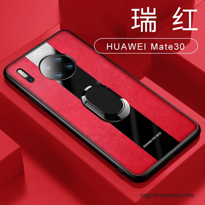 Huawei Mate 30 Coque À Bord Très Mince Vert De Téléphone Étui En Cuir