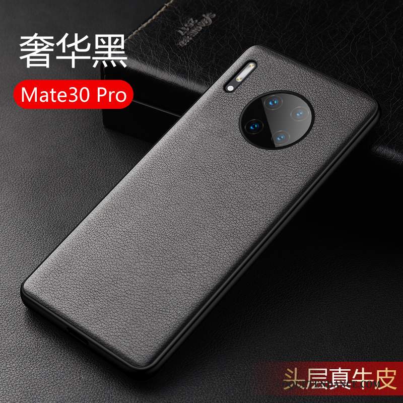 Huawei Mate 30 Pro Coque Cuir Véritable De Téléphone Membrane Tout Compris