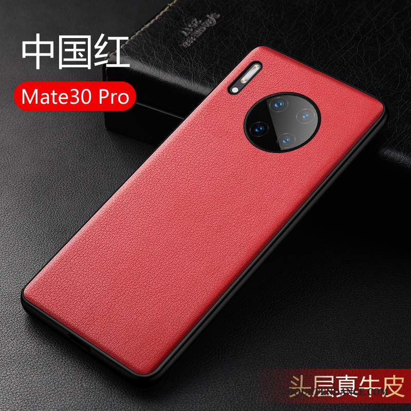 Huawei Mate 30 Pro Coque Cuir Véritable De Téléphone Membrane Tout Compris