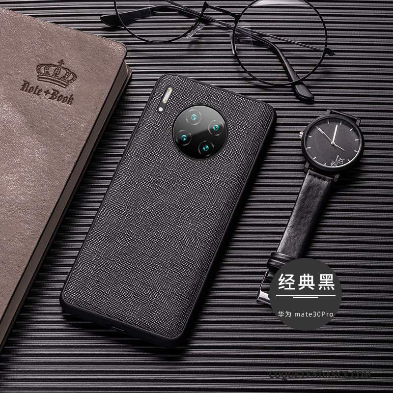 Huawei Mate 30 Pro Coque De Téléphone Incassable Qualité Noir Luxe