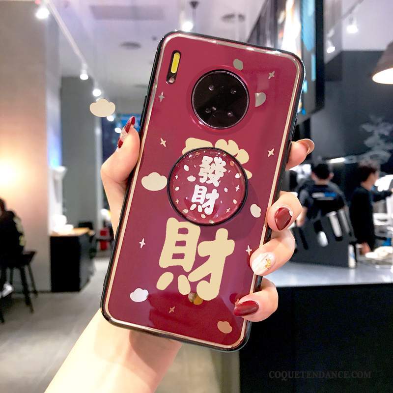 Huawei Mate 30 Pro Coque Fluide Doux Placage De Téléphone Amoureux Tendance