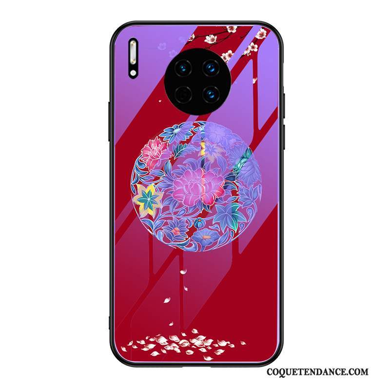 Huawei Mate 30 Pro Coque Incassable Protection Violet Luxe Amoureux