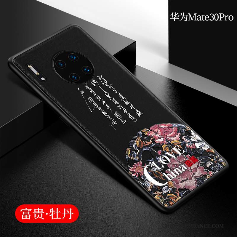 Huawei Mate 30 Pro Coque Mode Net Rouge Marque De Tendance De Téléphone