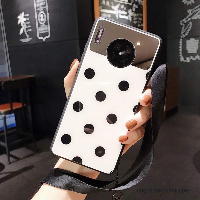 Huawei Mate 30 Pro Coque Tendance Mode De Téléphone Point D'onde Noir