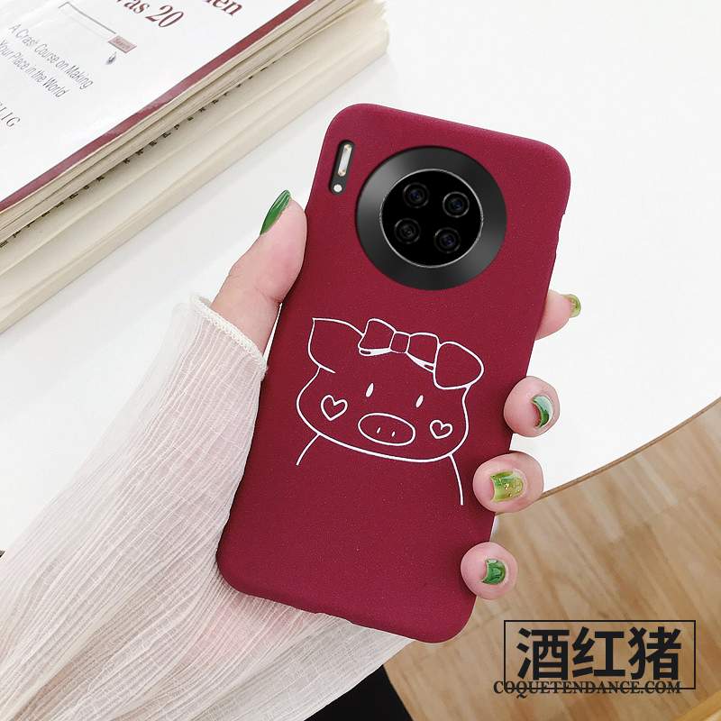 Huawei Mate 30 Pro Coque Tendance Silicone Net Rouge Tout Compris