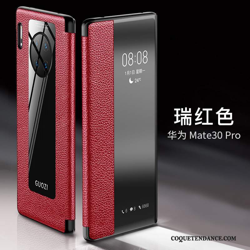 Huawei Mate 30 Pro Coque Tout Compris De Téléphone Étui Cuir Véritable Étui En Cuir
