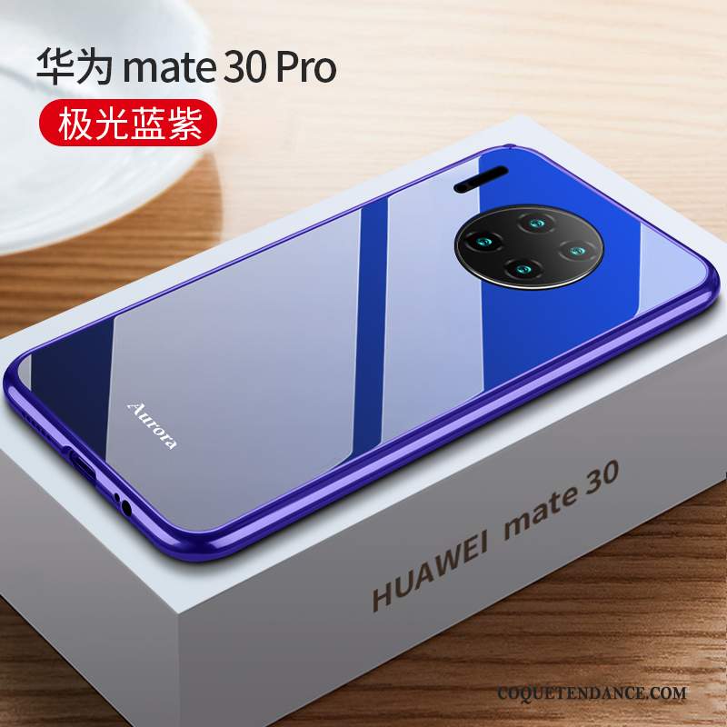 Huawei Mate 30 Pro Coque Étui Protection Noir Très Mince Net Rouge