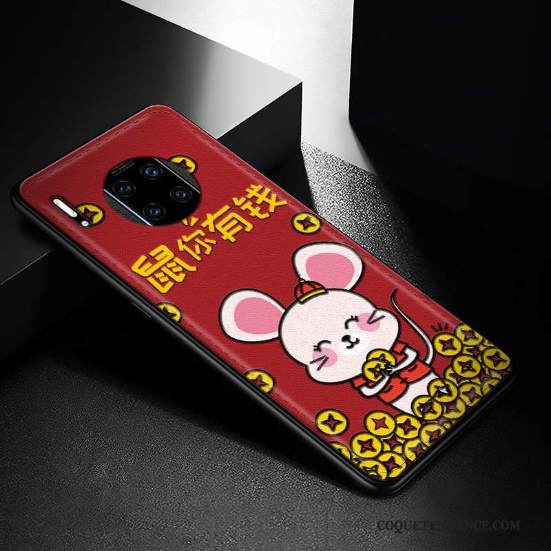 Huawei Mate 30 Rs Coque Gaufrage Créatif Rat Étui De Téléphone