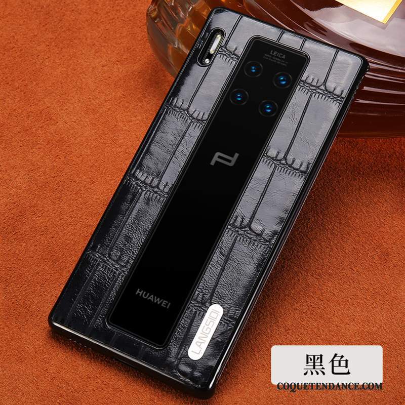 Huawei Mate 30 Rs Coque Personnalisé Luxe Cuir Véritable Incassable Protection