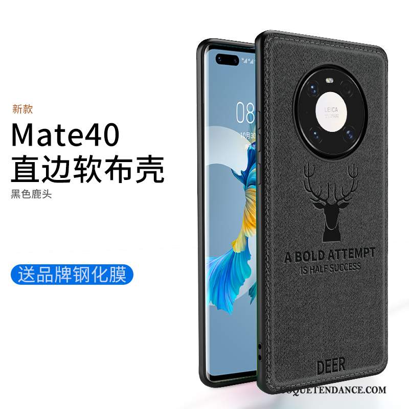 Huawei Mate 40 Coque Incassable Tissu Modèle Fleurie Protection