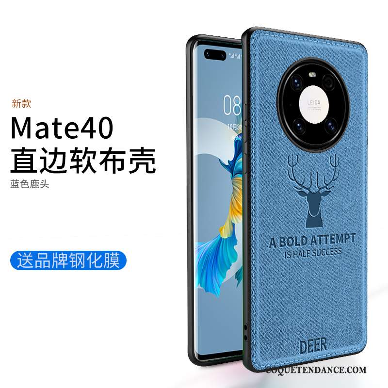 Huawei Mate 40 Coque Incassable Tissu Modèle Fleurie Protection