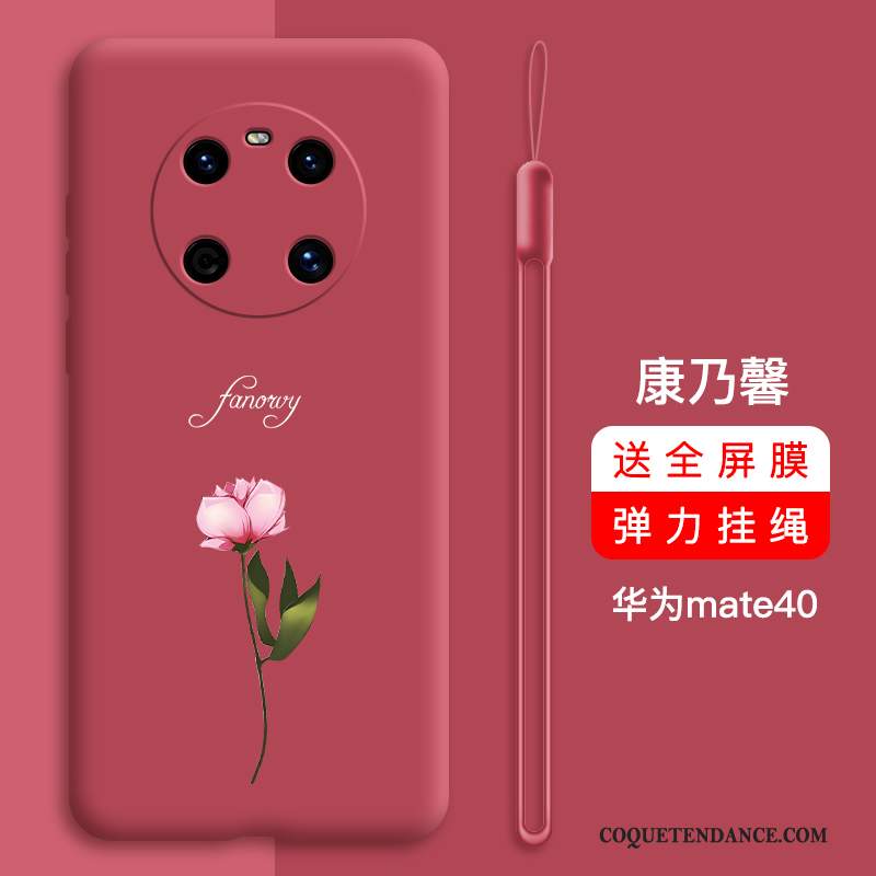 Huawei Mate 40 Coque Incassable Très Mince Protection Tout Compris Rouge