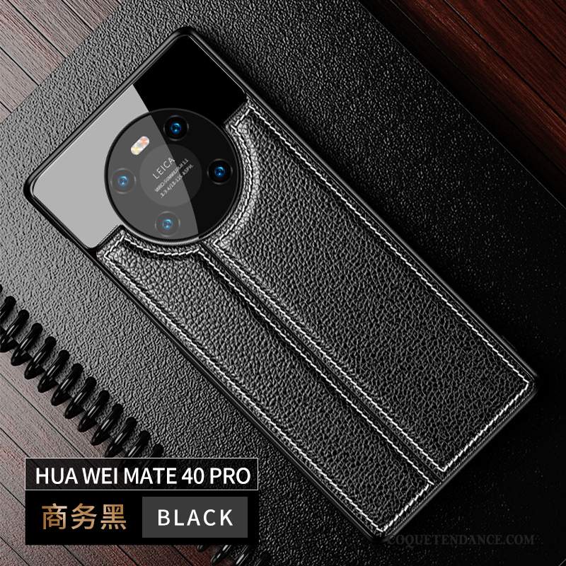 Huawei Mate 40 Pro Coque Luxe Incassable Cuir Personnalité De Téléphone