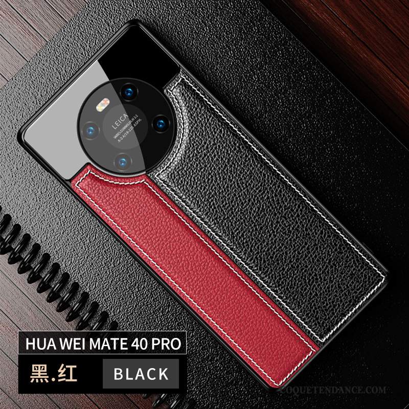 Huawei Mate 40 Pro Coque Luxe Incassable Cuir Personnalité De Téléphone