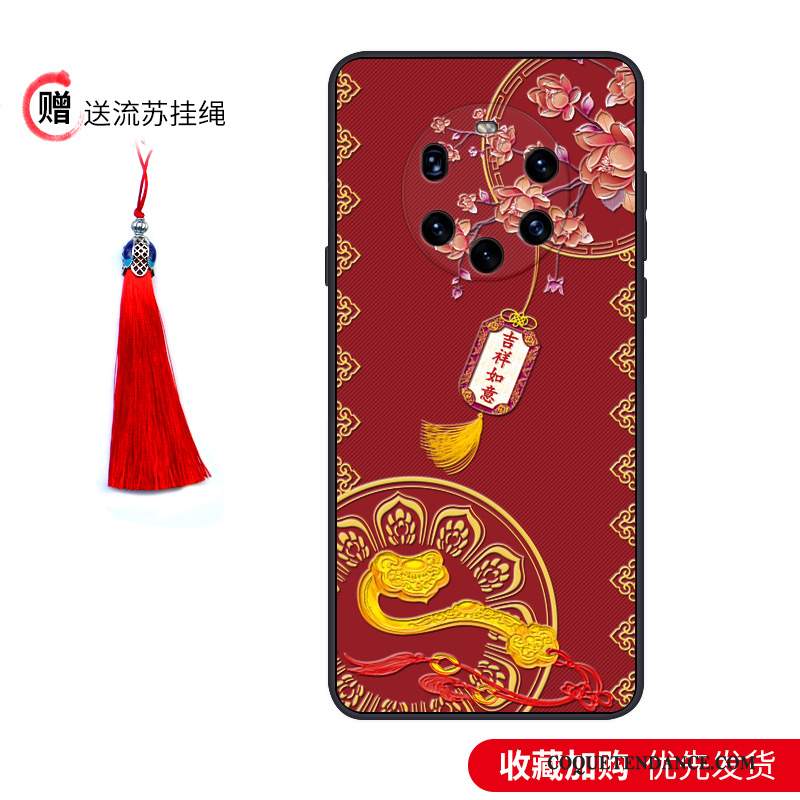 Huawei Mate 40 Pro+ Coque Protection Très Mince Créatif Tendance Style Chinois