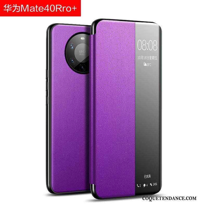 Huawei Mate 40 Pro+ Coque Windows Incassable Protection Dormance Luxe