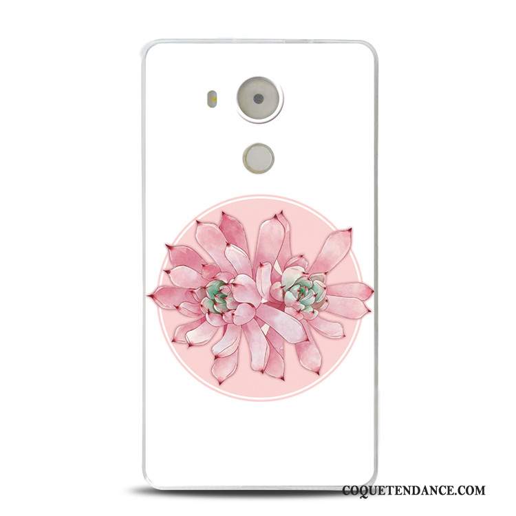 Huawei Mate 8 Coque Coque De Téléphone Fluide Doux Fleur De Pêche Rose