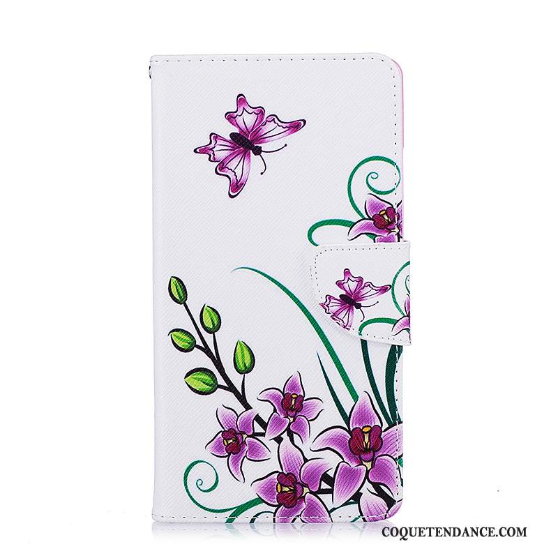 Huawei Mate 8 Coque Housse Étui En Cuir Dessin Animé Protection Violet