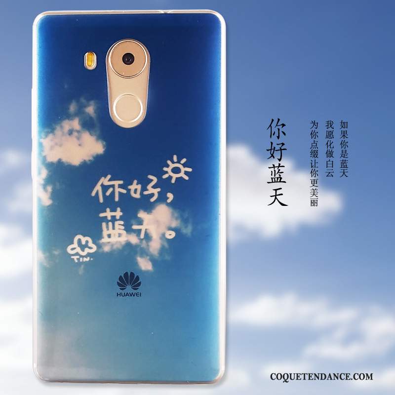 Huawei Mate 8 Coque Peinture De Téléphone Fluide Doux Étui Bleu