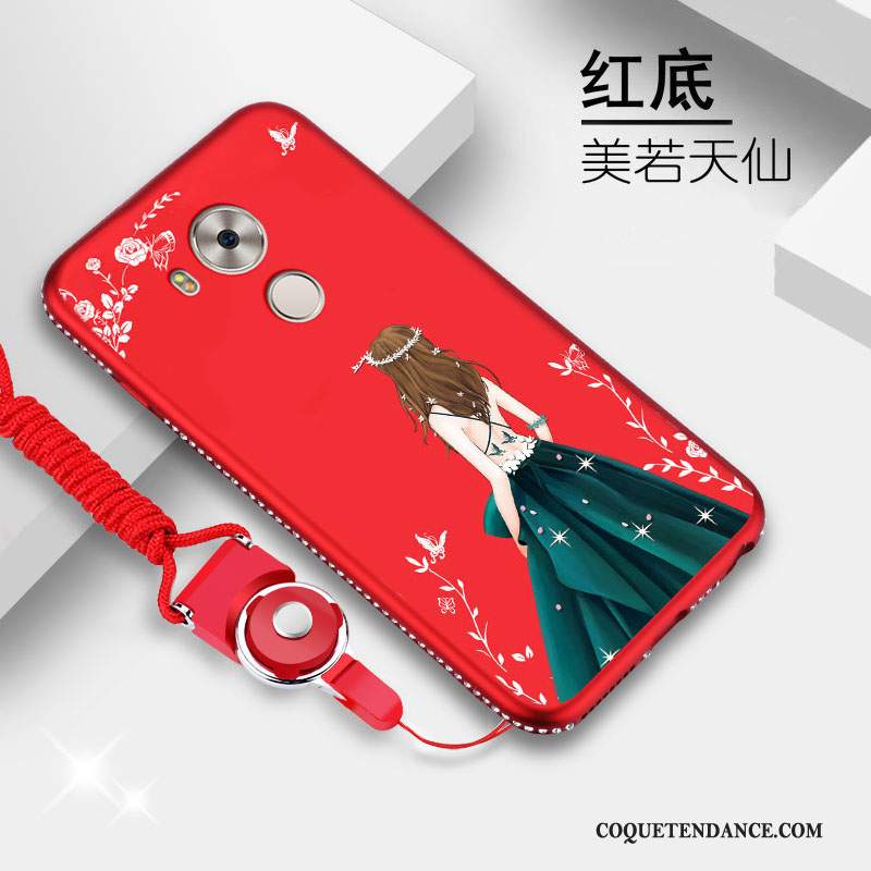 Huawei Mate 8 Coque Très Mince Étui Rouge Strass Nouveau