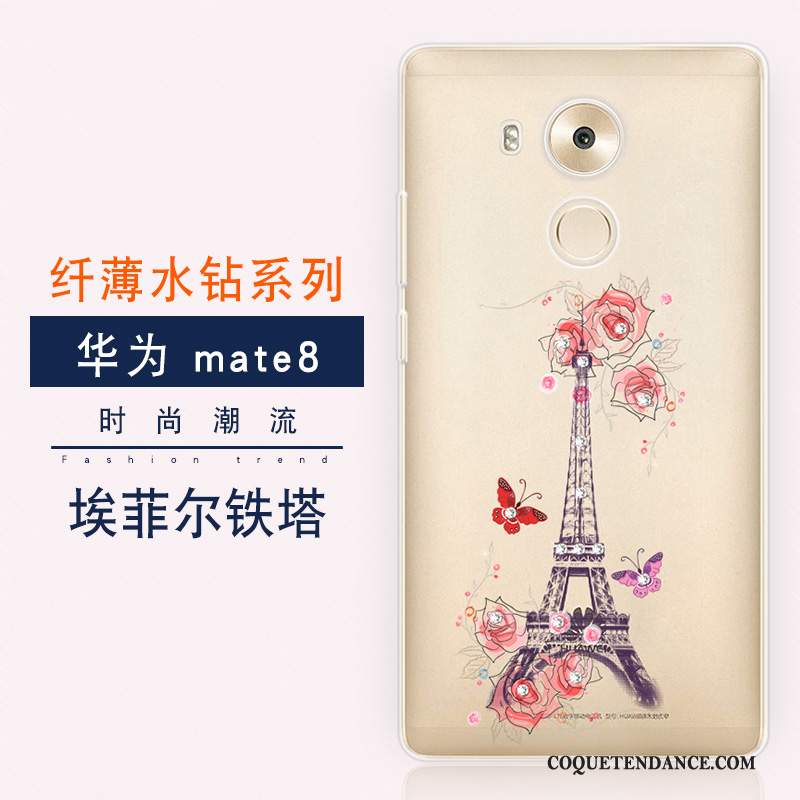 Huawei Mate 8 Coque Étui Protection Tendance Fluide Doux Strass