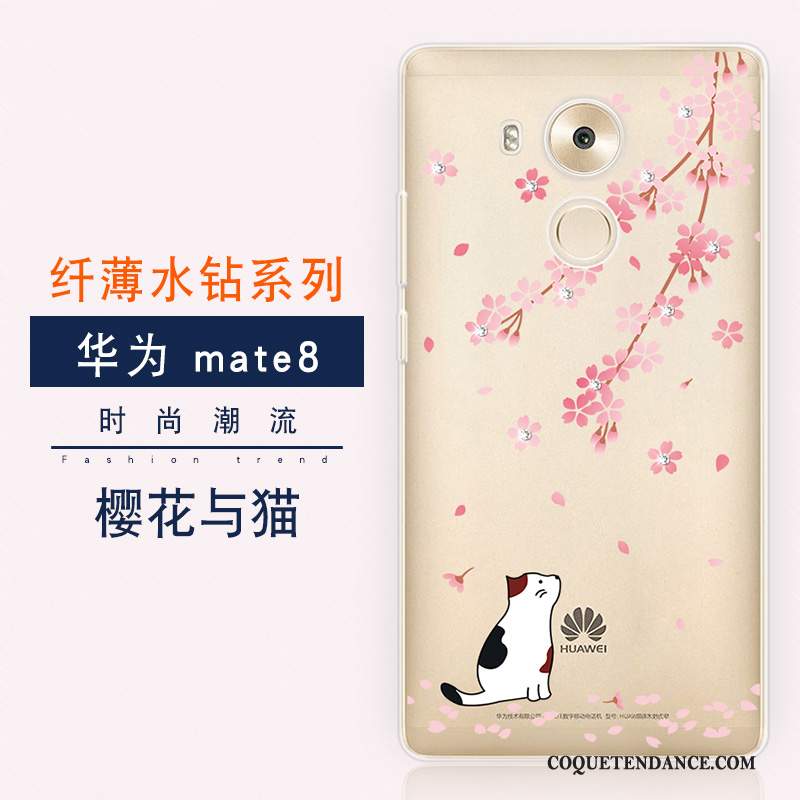 Huawei Mate 8 Coque Étui Protection Tendance Fluide Doux Strass