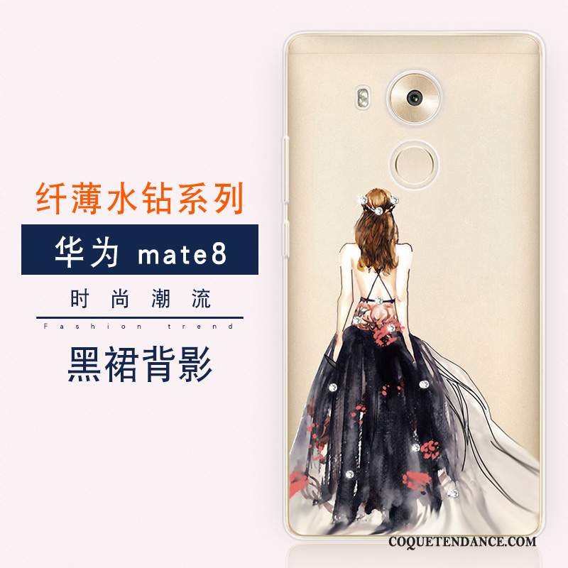 Huawei Mate 8 Coque Étui Protection Tendance Fluide Doux Strass