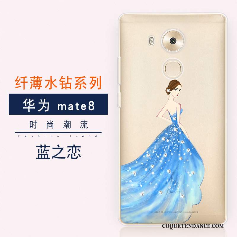 Huawei Mate 8 Coque Étui Protection Tendance Fluide Doux Strass