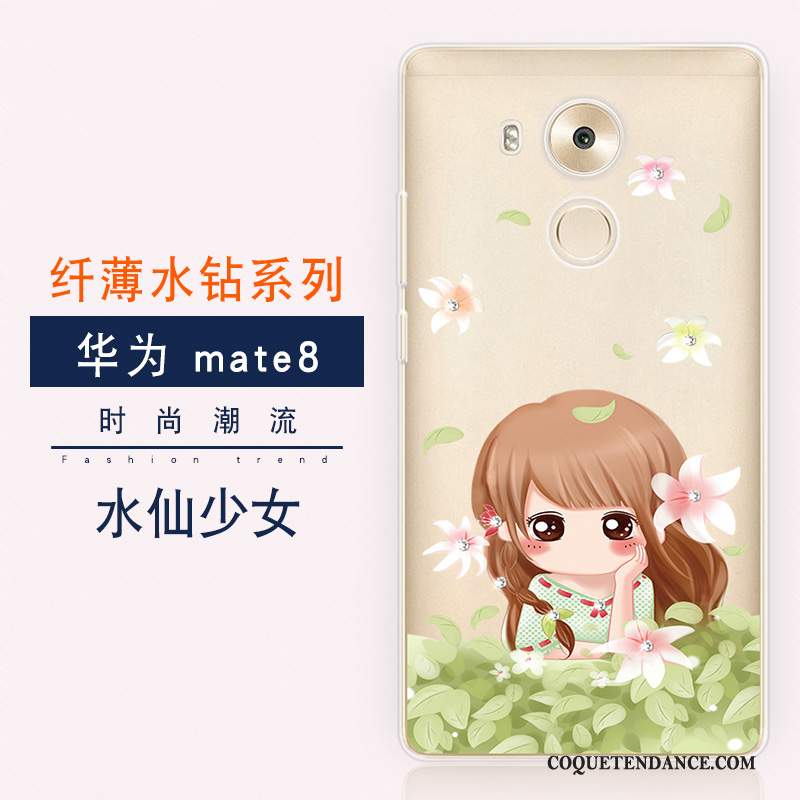 Huawei Mate 8 Coque Étui Protection Tendance Fluide Doux Strass