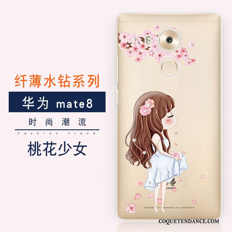 Huawei Mate 8 Coque Étui Protection Tendance Fluide Doux Strass