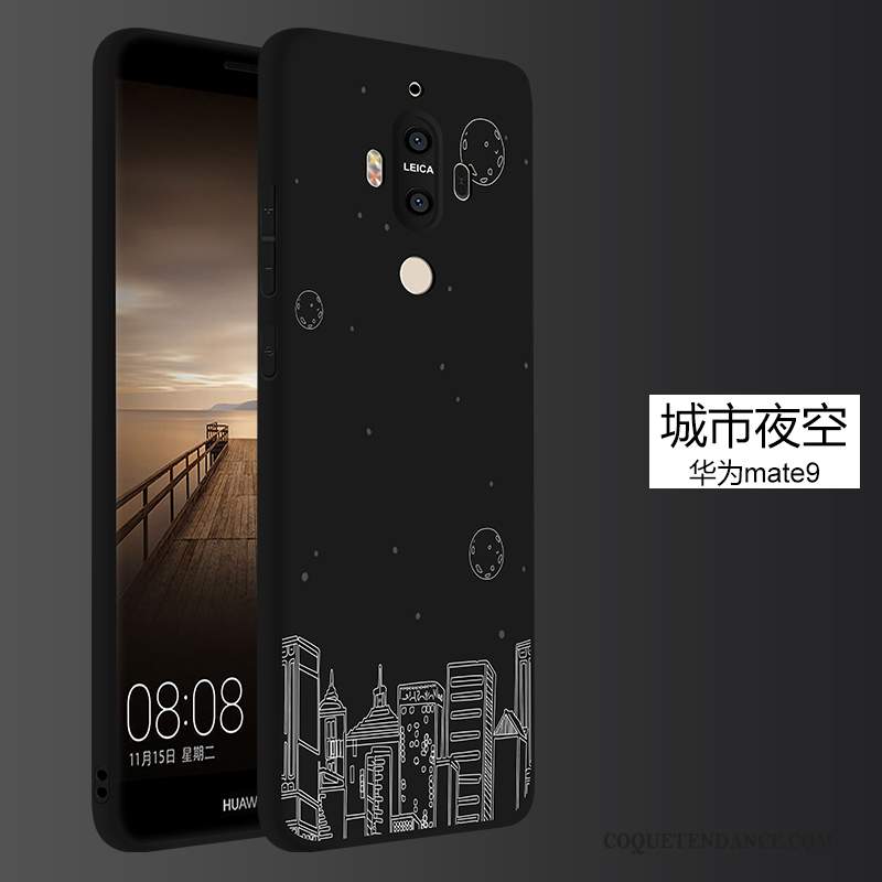 Huawei Mate 9 Coque De Téléphone Étui Tout Compris Créatif Noir